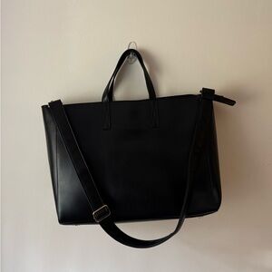 Pink Cove Oversized Black Tote Bag